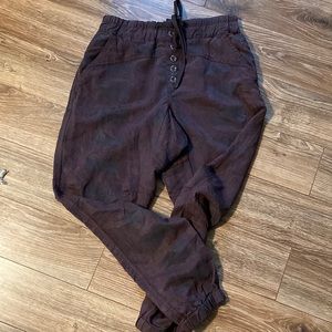 By Anthropologie Jacquie Button fly jogger pants